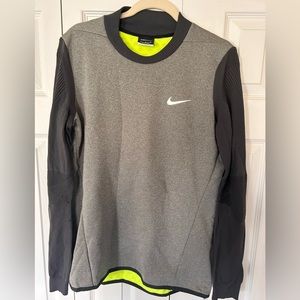 Nike Golf Sphere Knit Long Sleeve Tech Fleece Crew Neck - Medium - Gray